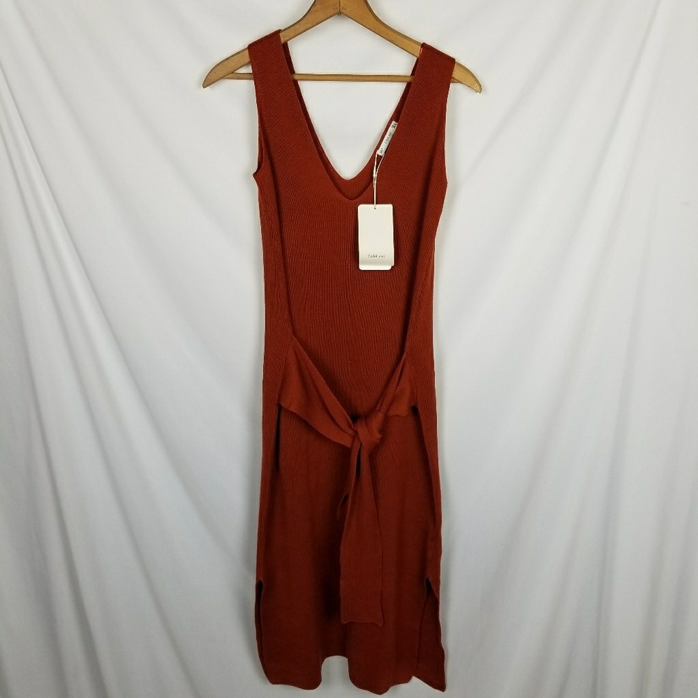 ZARA knit Ribbed sweater dress - Picture 4 of 6